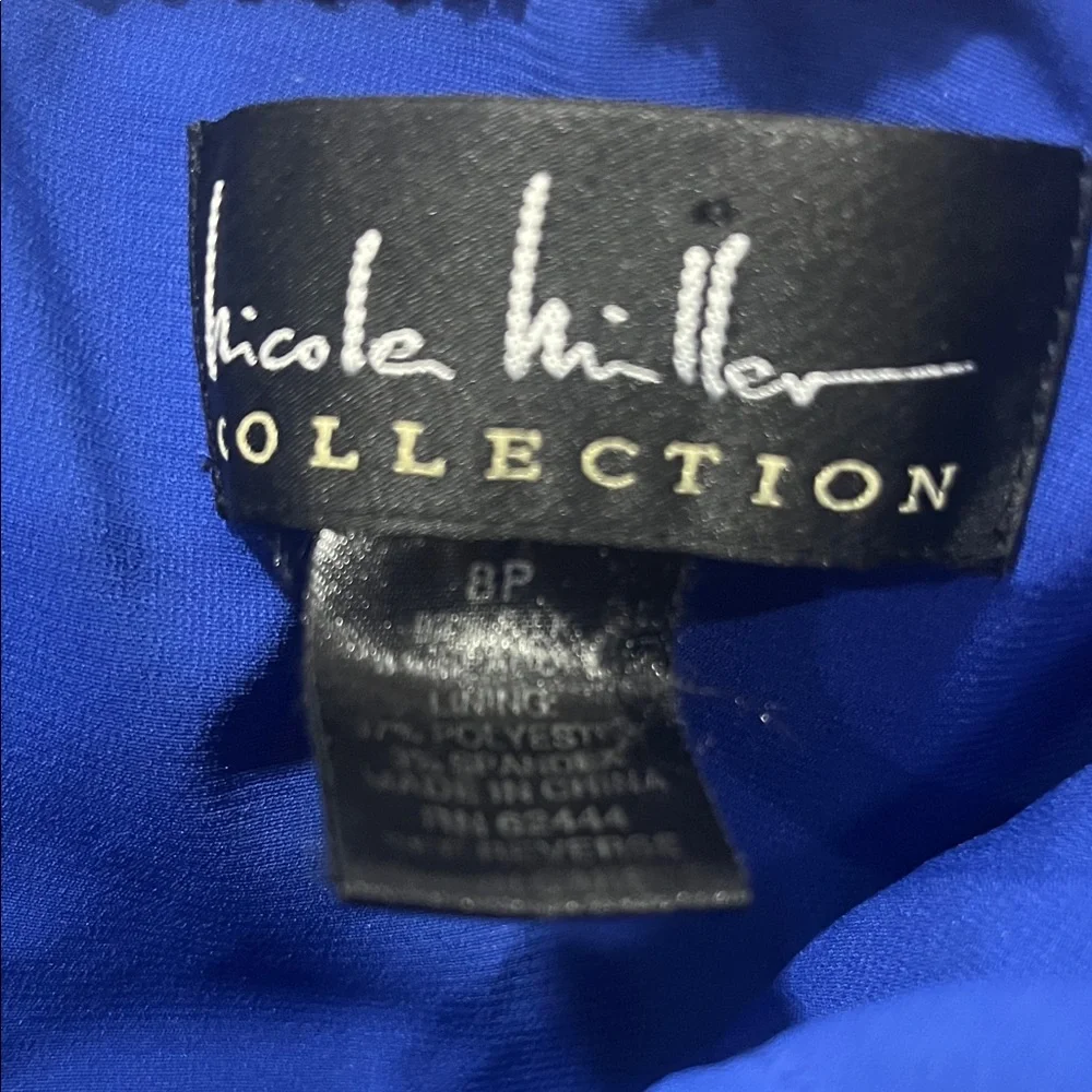 Nicole Miller Royal Blue Strapless Dress